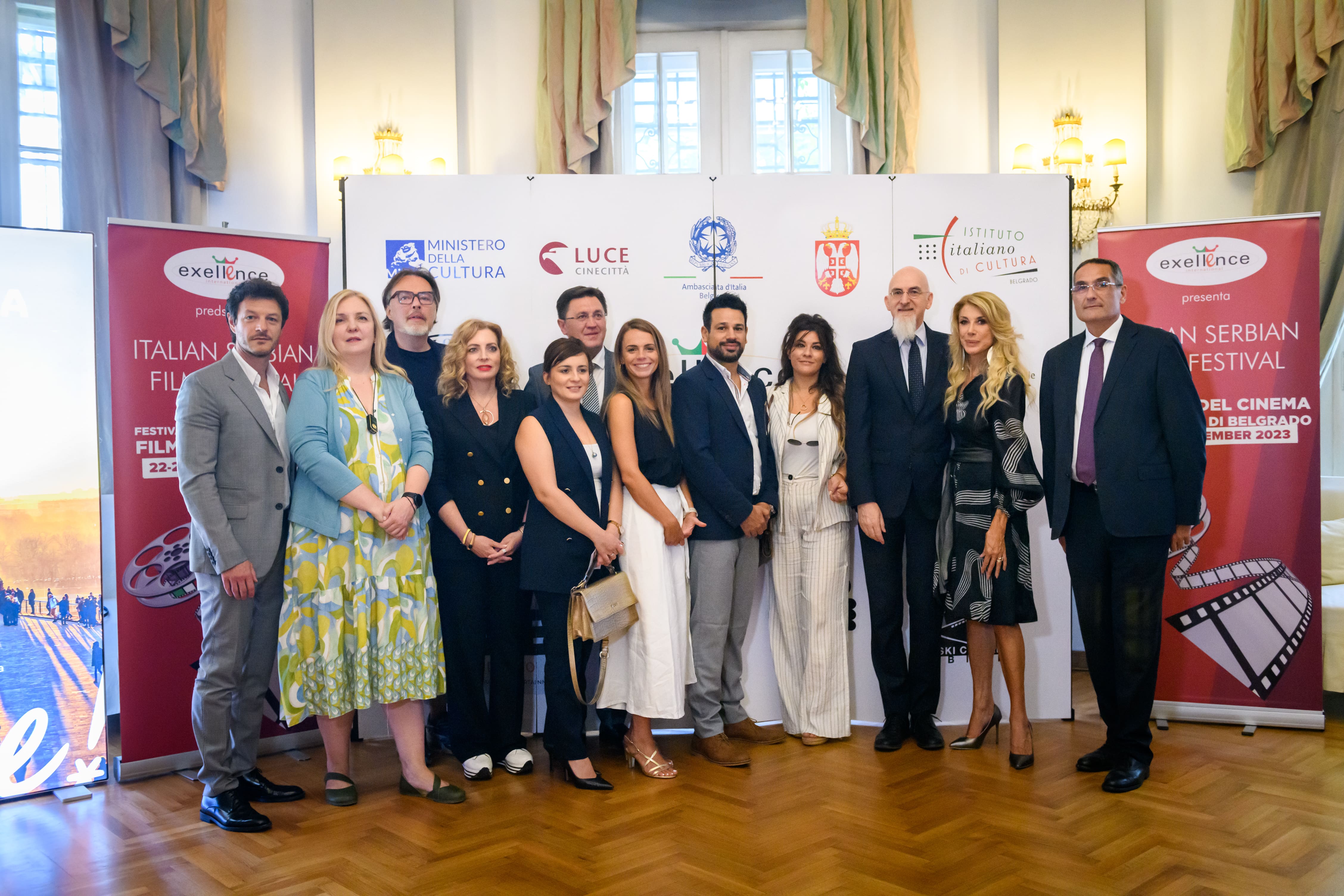 Participants and guests of ISFF press conference, Italian Embassy in Serbia